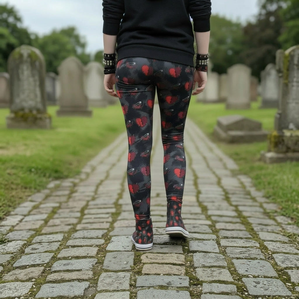 Bleeding Heart Safety Pin Leggings