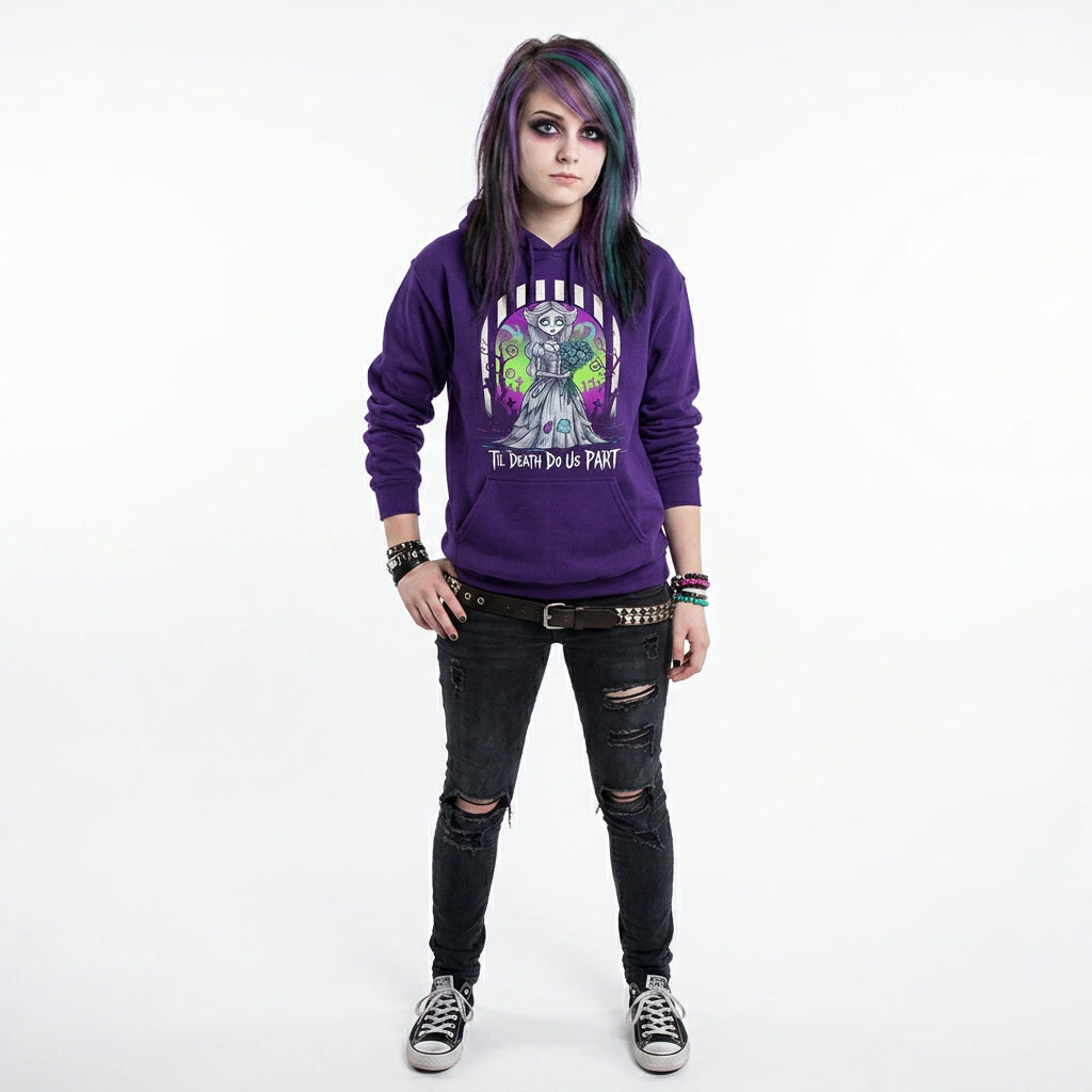 Gothic Undead Bride “Til Death” Hoodie