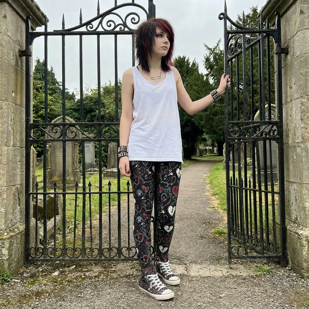 Broken Doodle High-Top Sneakers