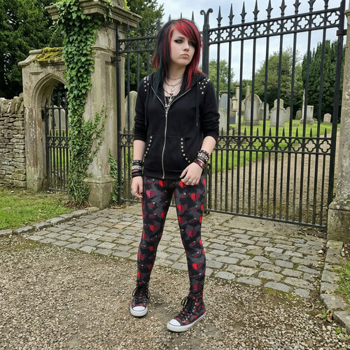 Bleeding Heart Safety Pin Leggings