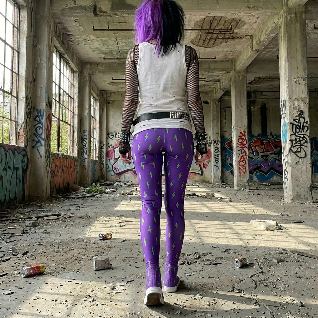 Electric Bolt Scene Leggings