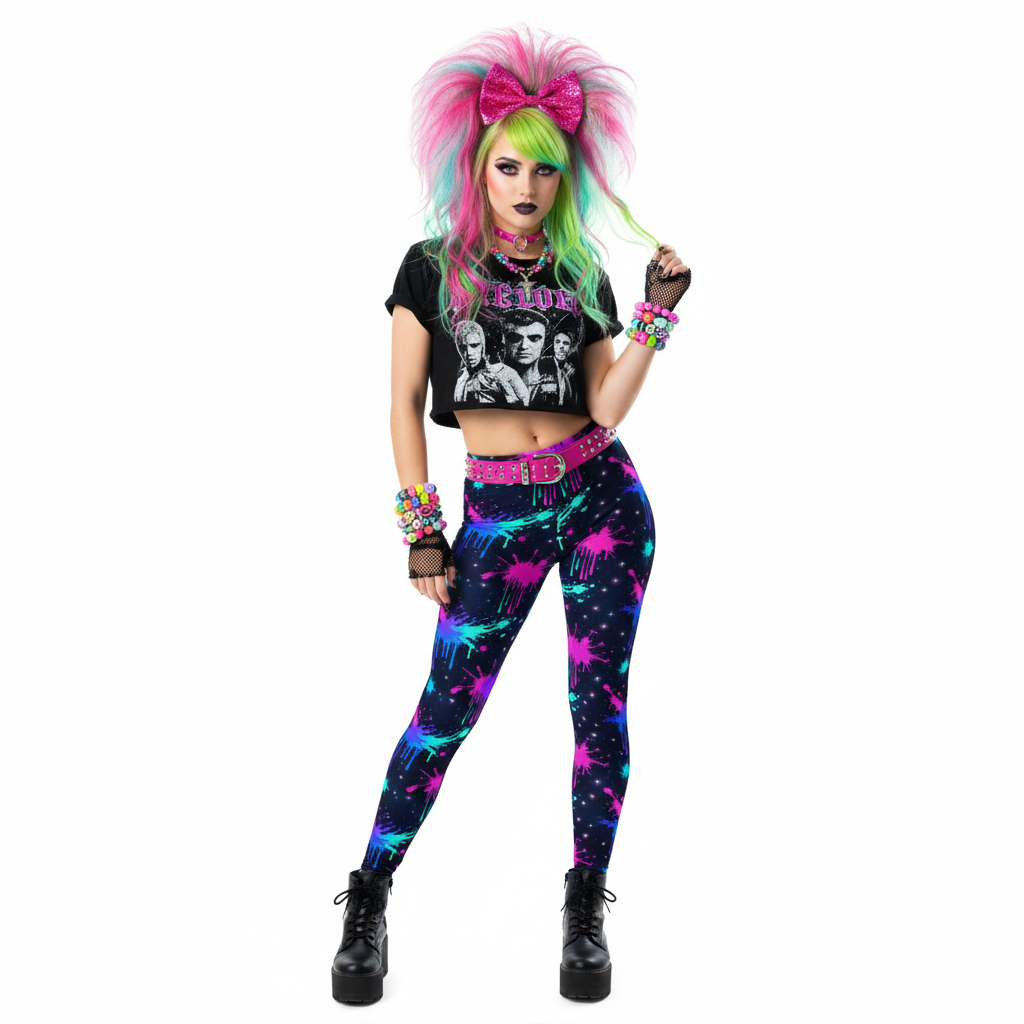 Galaxy Neon Splatter Leggings