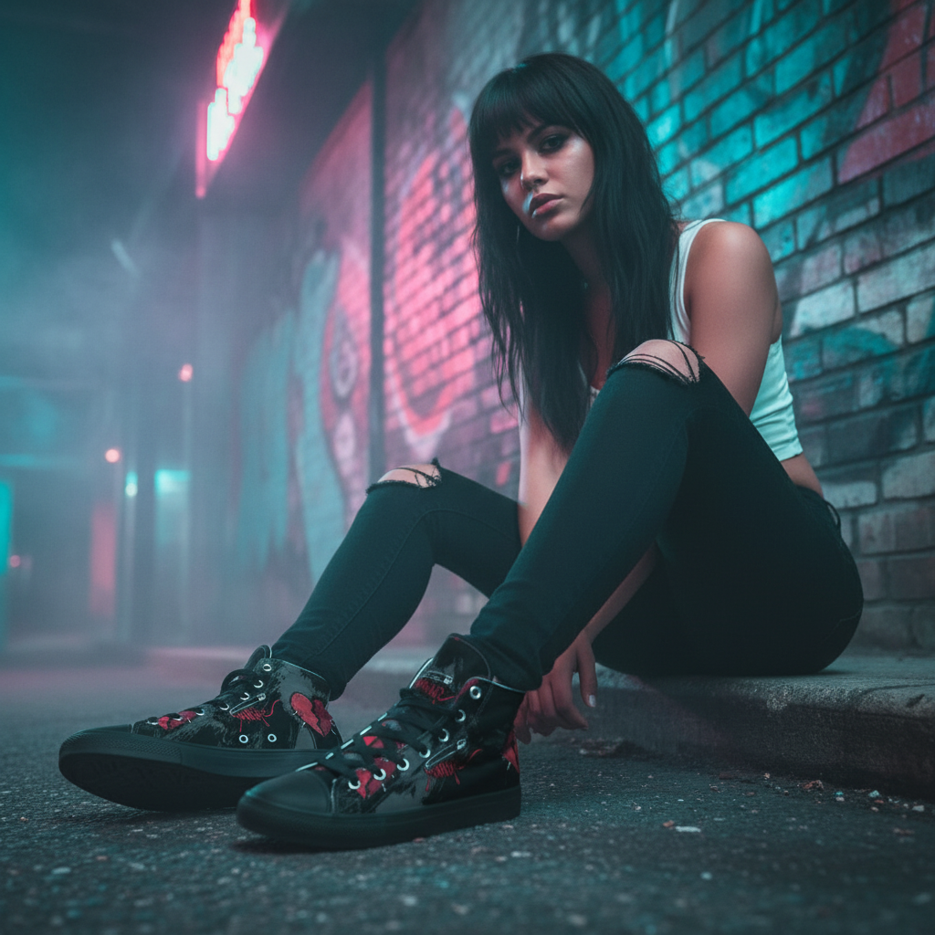 Crimson Shadow Bloodsplatter High-Tops