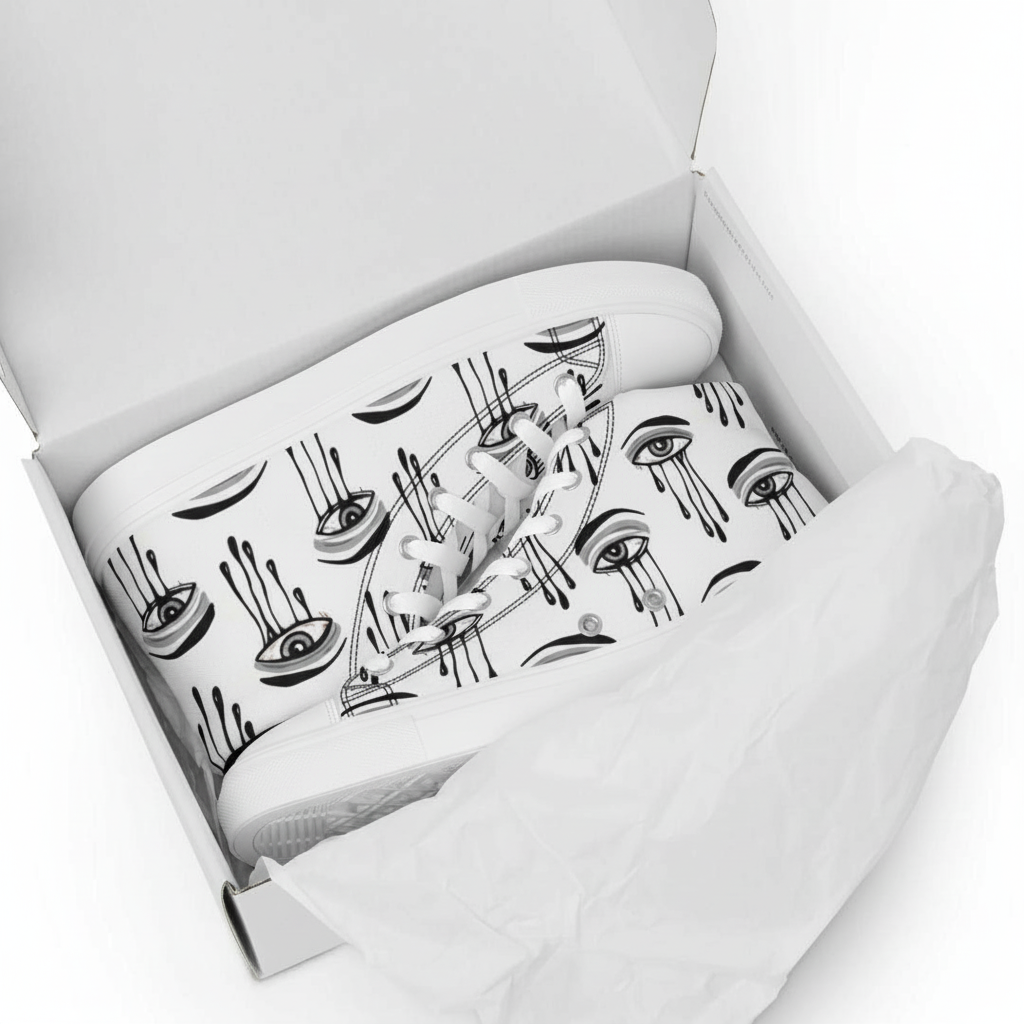 Crying Eye Sketch High Tops