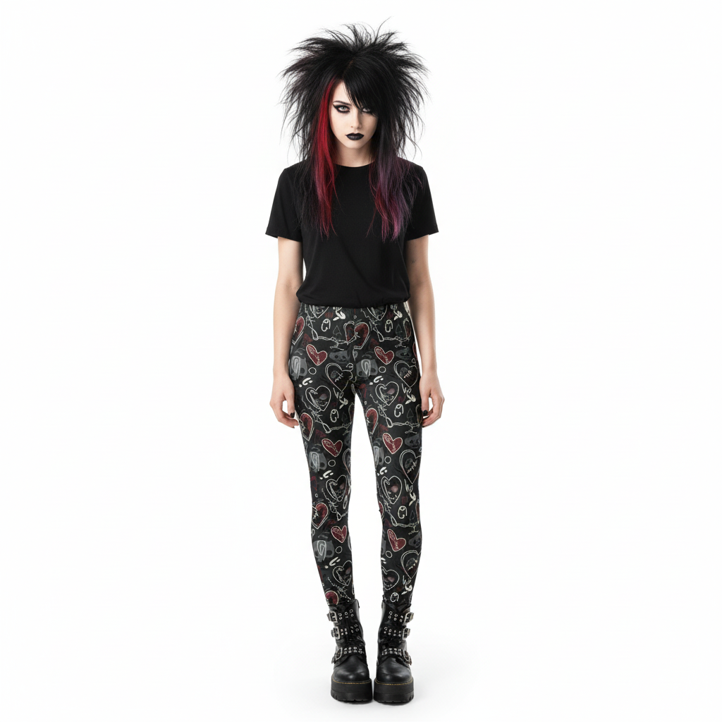 Stitched Heart Chaos Leggings
