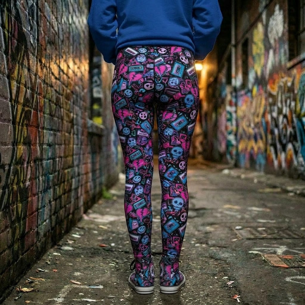 Neon Chaos High-Top Sneakers